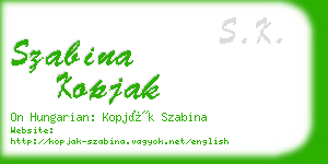 szabina kopjak business card